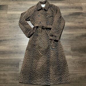 NWT REBECCA MINKOFF LEOPARD TRENCH COAY